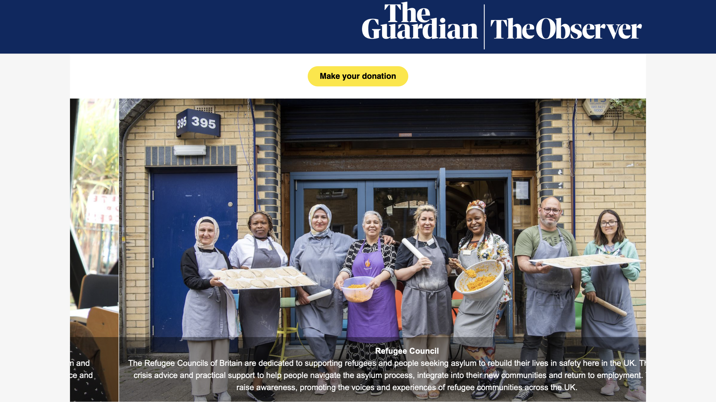 The Guardian and Observer launches charity appeal