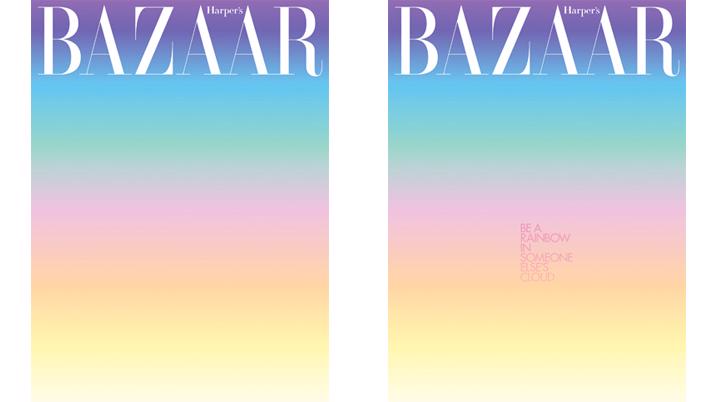 Harper’s Bazaar unveils limited-edition rainbow holographic cover