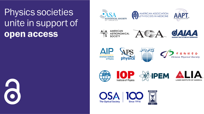 Physics societies unite in support of open access