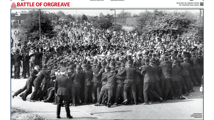 The Sheffield Star prints Orgreave special