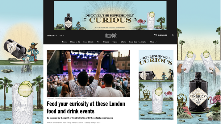 Time Out partners with Hendrick’s