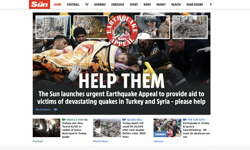 The Sun launches earthquake appeal